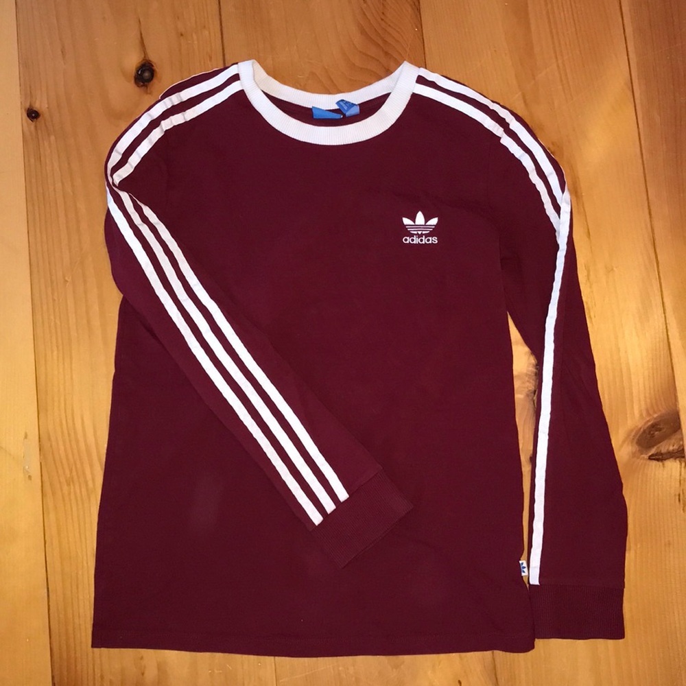Adidas Maroon Long Sleeve Top